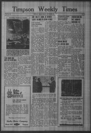 Timpson Weekly Times (Timpson, Tex.), Vol. 66, No. 39, Ed. 1 Friday, September 28, 1951