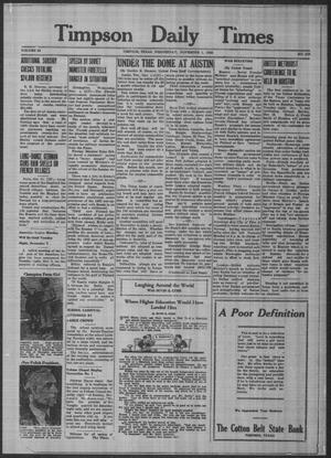 Timpson Daily Times (Timpson, Tex.), Vol. 38, No. 216, Ed. 1 Wednesday, November 1, 1939
