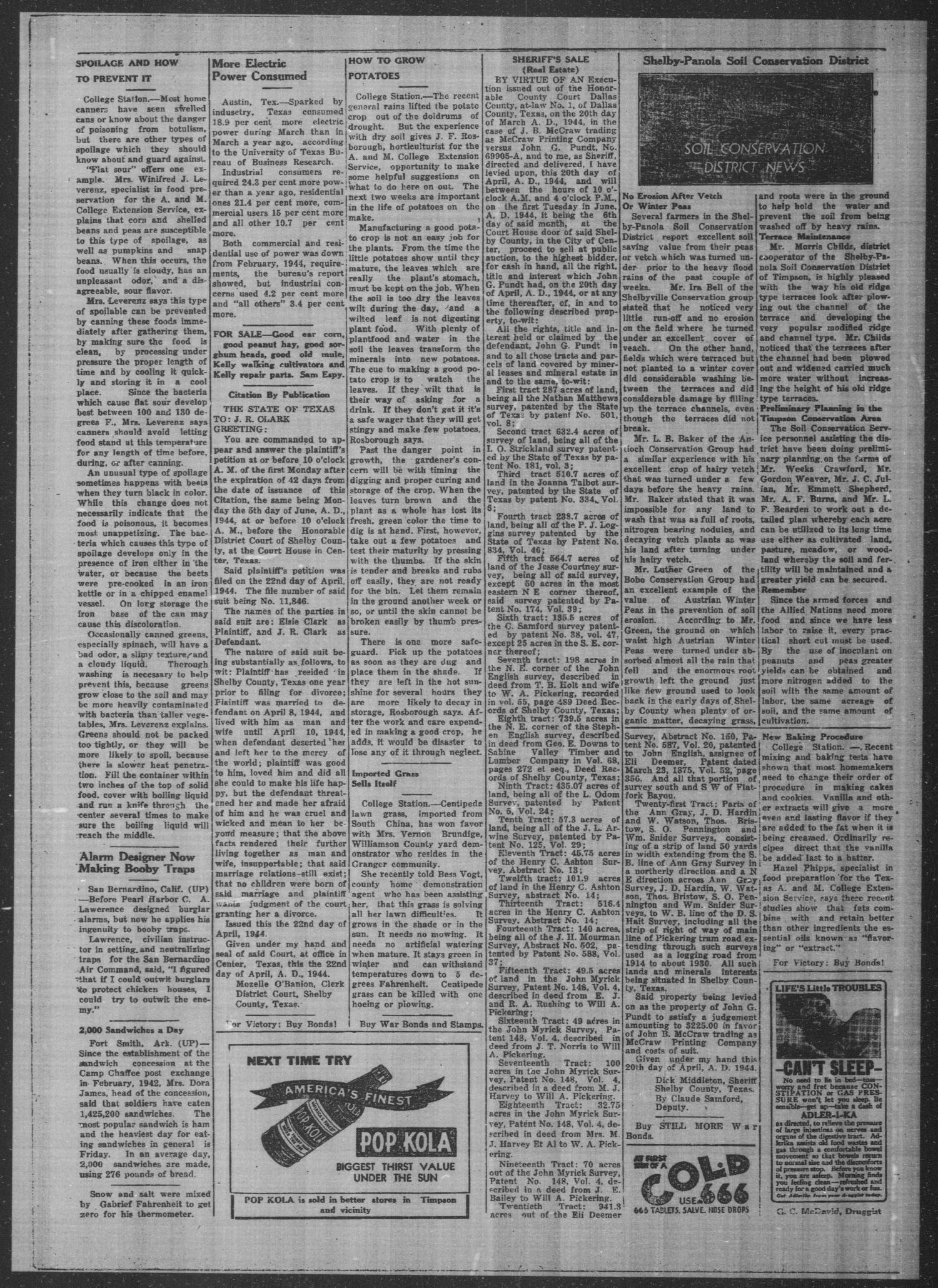 Timpson Weekly Times (Timpson, Tex.), Vol. 59, No. 20, Ed. 1 Friday, May 19, 1944
                                                
                                                    [Sequence #]: 6 of 8
                                                