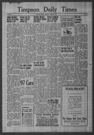 Timpson Daily Times (Timpson, Tex.), Vol. 41, No. 123, Ed. 1 Tuesday, June 23, 1942