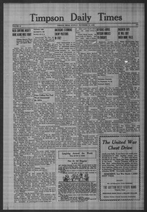 Timpson Daily Times (Timpson, Tex.), Vol. 42, No. 230, Ed. 1 Monday, November 15, 1943