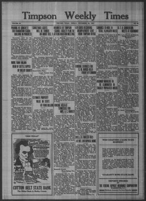 Timpson Weekly Times (Timpson, Tex.), Vol. 36, No. 48, Ed. 1 Friday, November 26, 1937