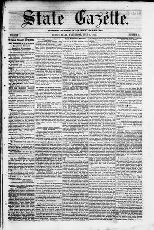 State Gazette for the Campaign. (Austin, Tex.), Vol. 1, No. 3, Ed. 1, Wednesday, July 1, 1857