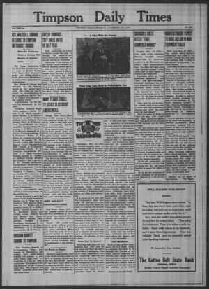 Timpson Daily Times (Timpson, Tex.), Vol. 54, No. 223, Ed. 1 Monday, November 13, 1939