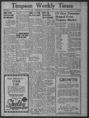 Timpson Weekly Times (Timpson, Tex.), Vol. 63, No. 25, Ed. 1 Friday, June 18, 1948