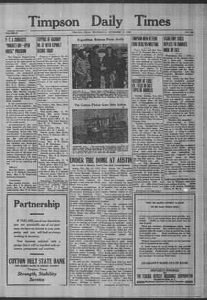 Timpson Daily Times (Timpson, Tex.), Vol. 37, No. 218, Ed. 1 Wednesday, November 2, 1938