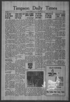 Timpson Daily Times (Timpson, Tex.), Vol. 40, No. 236, Ed. 1 Saturday, November 29, 1941