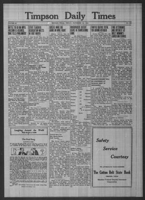 Timpson Daily Times (Timpson, Tex.), Vol. 39, No. 233, Ed. 1 Friday, November 22, 1940