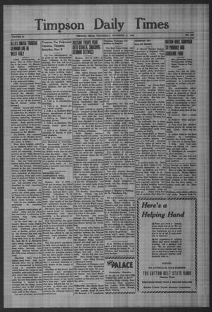 Timpson Daily Times (Timpson, Tex.), Vol. 42, No. 222, Ed. 1 Wednesday, November 3, 1943