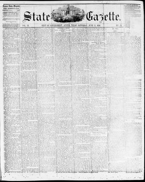 Primary view of object titled 'State Gazette. (Austin, Tex.), Vol. 9, No. 43, Ed. 1, Saturday, June 12, 1858'.