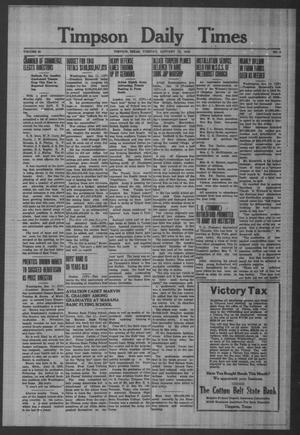 Timpson Daily Times (Timpson, Tex.), Vol. 42, No. 9, Ed. 1 Tuesday, January 12, 1943