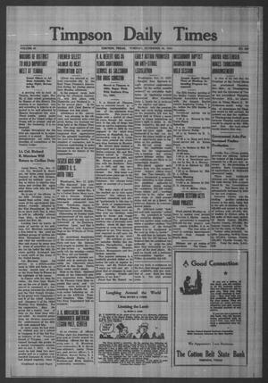 Timpson Daily Times (Timpson, Tex.), Vol. 40, No. 228, Ed. 1 Tuesday, November 18, 1941