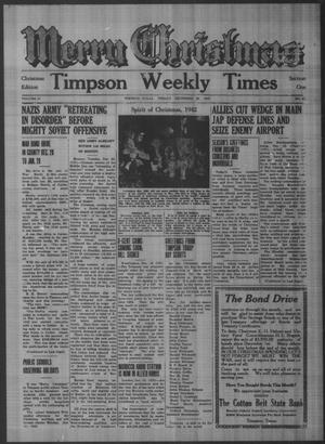 Timpson Weekly Times (Timpson, Tex.), Vol. 57, No. 51, Ed. 1 Friday, December 25, 1942