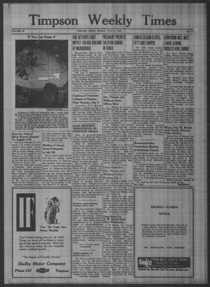 Timpson Weekly Times (Timpson, Tex.), Vol. 68, No. 27, Ed. 1 Friday, July 3, 1953