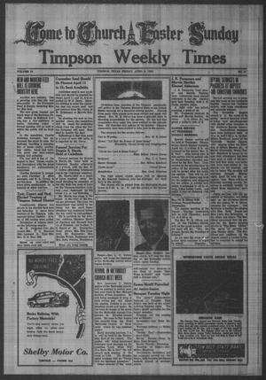 Primary view of object titled 'Timpson Weekly Times (Timpson, Tex.), Vol. 70, No. 14, Ed. 1 Friday, April 8, 1955'.