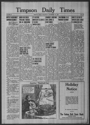 Timpson Daily Times (Timpson, Tex.), Vol. 38, No. 230, Ed. 1 Wednesday, November 22, 1939