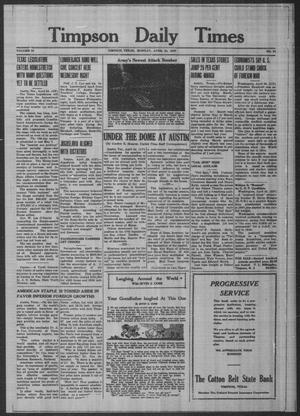 Timpson Daily Times (Timpson, Tex.), Vol. 38, No. 81, Ed. 1 Monday, April 24, 1939