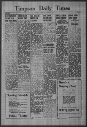 Timpson Daily Times (Timpson, Tex.), Vol. 42, No. 219, Ed. 1 Saturday, October 30, 1943