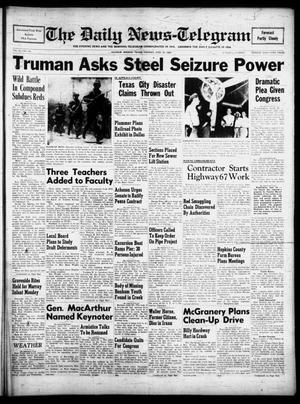 The Daily News-Telegram (Sulphur Springs, Tex.), Vol. 54, No. 138, Ed. 1 Tuesday, June 10, 1952