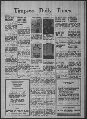 Timpson Daily Times (Timpson, Tex.), Vol. 37, No. 167, Ed. 1 Tuesday, August 23, 1938
