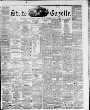 State Gazette. (Austin, Tex.), Vol. 11, No. 49, Ed. 1, Saturday, July 14, 1860