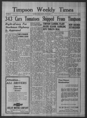Timpson Weekly Times (Timpson, Tex.), Vol. 61, No. 27, Ed. 1 Friday, July 5, 1946