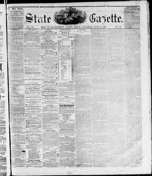 Primary view of object titled 'State Gazette. (Austin, Tex.), Vol. 11, No. 50, Ed. 1, Saturday, July 21, 1860'.