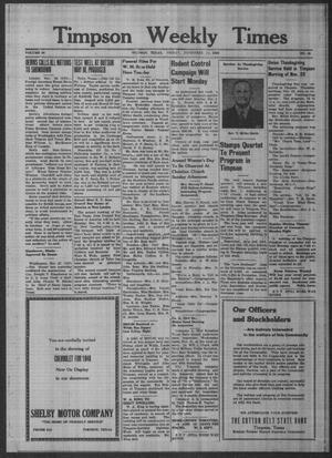 Timpson Weekly Times (Timpson, Tex.), Vol. 60, No. 48, Ed. 1 Friday, November 30, 1945