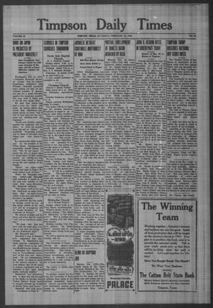 Timpson Daily Times (Timpson, Tex.), Vol. 42, No. 32, Ed. 1 Saturday, February 13, 1943