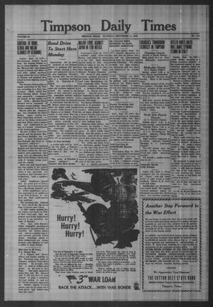 Timpson Daily Times (Timpson, Tex.), Vol. 42, No. 184, Ed. 1 Saturday, September 11, 1943