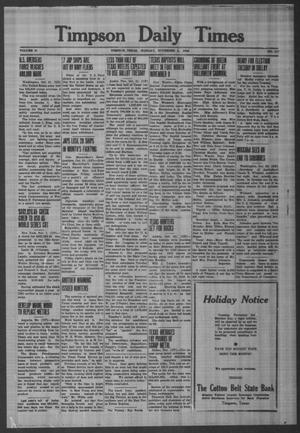 Timpson Daily Times (Timpson, Tex.), Vol. 41, No. 217, Ed. 1 Monday, November 2, 1942