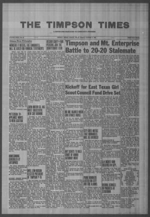 The Timpson Times (Timpson, Tex.), Vol. 79, No. 40, Ed. 1 Friday, October 2, 1964