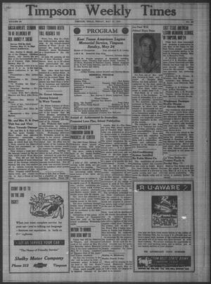 Timpson Weekly Times (Timpson, Tex.), Vol. 68, No. 20, Ed. 1 Friday, May 15, 1953