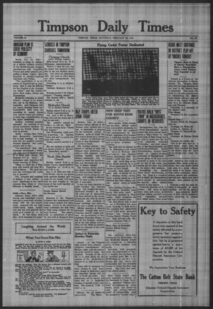 Timpson Daily Times (Timpson, Tex.), Vol. 40, No. 38, Ed. 1 Saturday, February 22, 1941