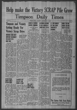 Timpson Daily Times (Timpson, Tex.), Vol. 41, No. 191, Ed. 1 Saturday, September 26, 1942