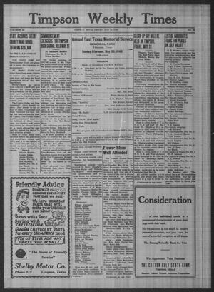 Timpson Weekly Times (Timpson, Tex.), Vol. 63, No. 22, Ed. 1 Friday, May 28, 1948