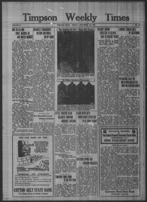 Timpson Weekly Times (Timpson, Tex.), Vol. 51, No. 46, Ed. 1 Friday, November 20, 1936