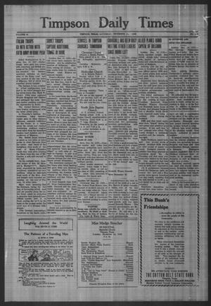 Primary view of object titled 'Timpson Daily Times (Timpson, Tex.), Vol. 42, No. 249, Ed. 1 Saturday, December 11, 1943'.