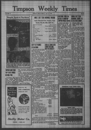 Timpson Weekly Times (Timpson, Tex.), Vol. 70, No. 21, Ed. 1 Friday, May 27, 1955