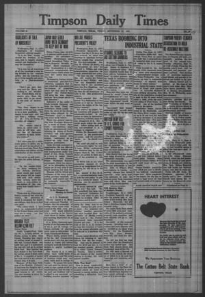 Timpson Daily Times (Timpson, Tex.), Vol. 40, No. 181, Ed. 1 Friday, September 12, 1941