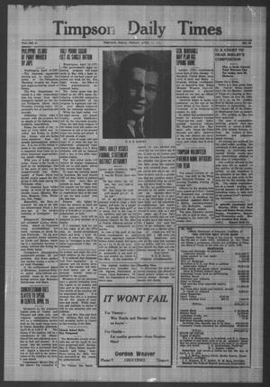 Timpson Daily Times (Timpson, Tex.), Vol. 41, No. 76, Ed. 1 Friday, April 17, 1942