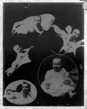 [A group of photos of Davis George as an infant]