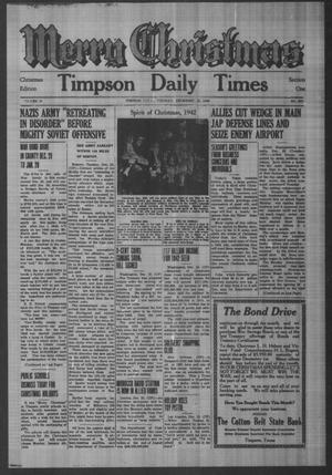Timpson Daily Times (Timpson, Tex.), Vol. 41, No. 252, Ed. 1 Tuesday, December 22, 1942
