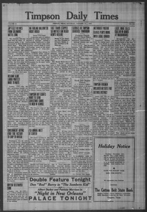 Timpson Daily Times (Timpson, Tex.), Vol. 41, No. 216, Ed. 1 Saturday, October 31, 1942