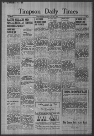 Timpson Daily Times (Timpson, Tex.), Vol. 41, No. 67, Ed. 1 Saturday, April 4, 1942