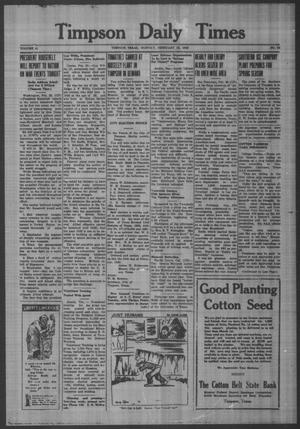 Timpson Daily Times (Timpson, Tex.), Vol. 41, No. 38, Ed. 1 Monday, February 23, 1942