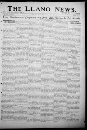 The Llano News. (Llano, Tex.), Vol. 31, No. 21, Ed. 1 Friday, August 21, 1914