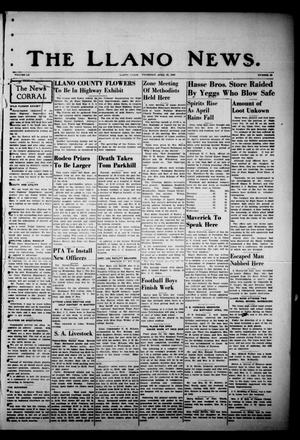 The Llano News. (Llano, Tex.), Vol. 52, No. 23, Ed. 1 Thursday, April 25, 1940