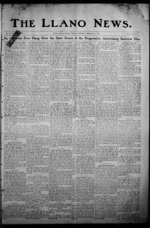 The Llano News. (Llano, Tex.), Vol. 30, No. 16, Ed. 1 Thursday, November 6, 1913