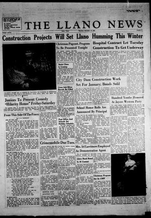 Primary view of object titled 'The Llano News (Llano, Tex.), Vol. 68, No. 2, Ed. 1 Thursday, December 13, 1956'.